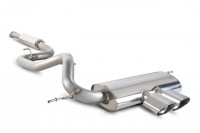 Focus ST250 Cat back system resonated with brushed stainless steel Serket tailpipes